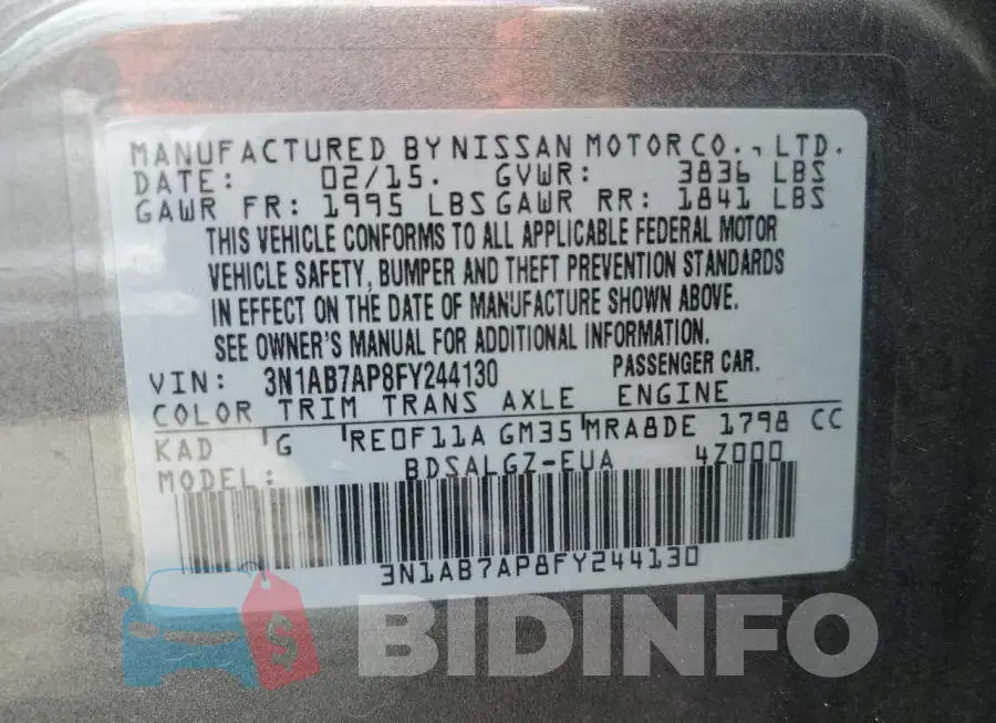 3N1AB7AP8FY244130 Photo# 12
