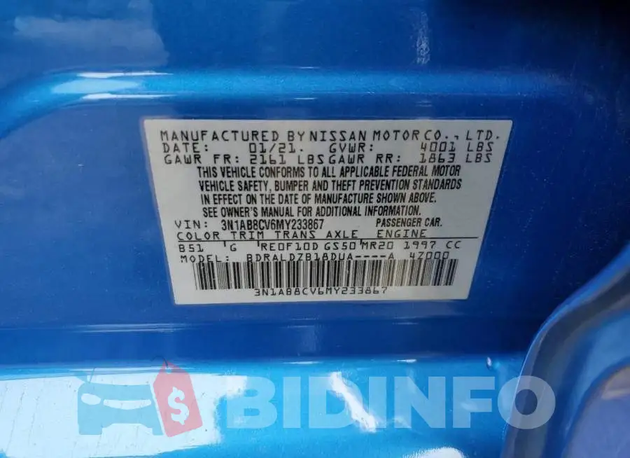 3N1AB8CV6MY233867 Photo# 12