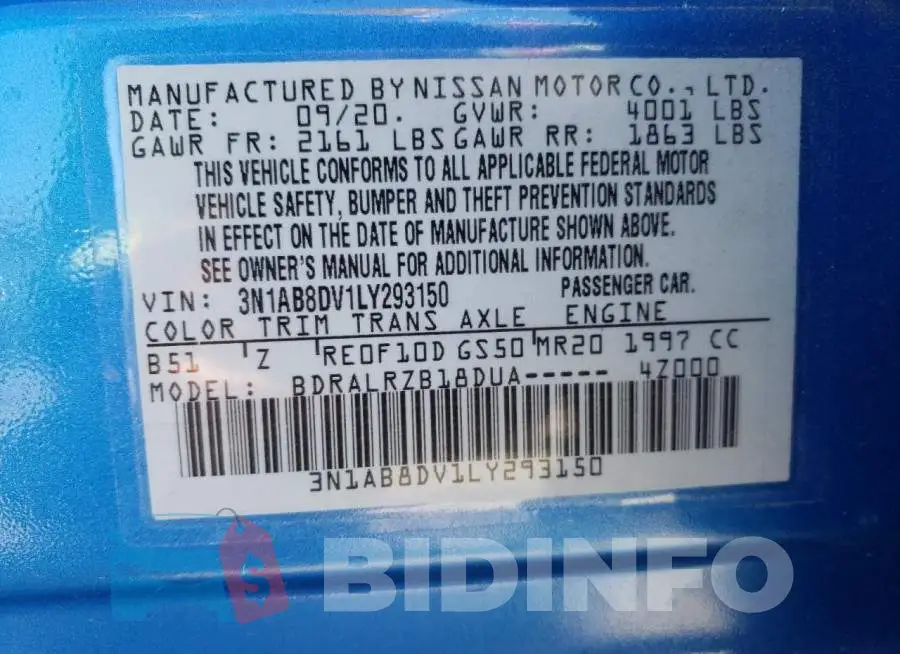 3N1AB8DV1LY293150 Photo# 13