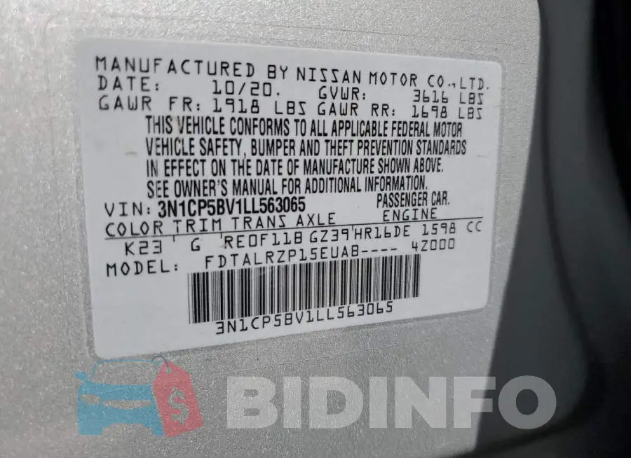 3N1CP5BV1LL563065 Photo# 13
