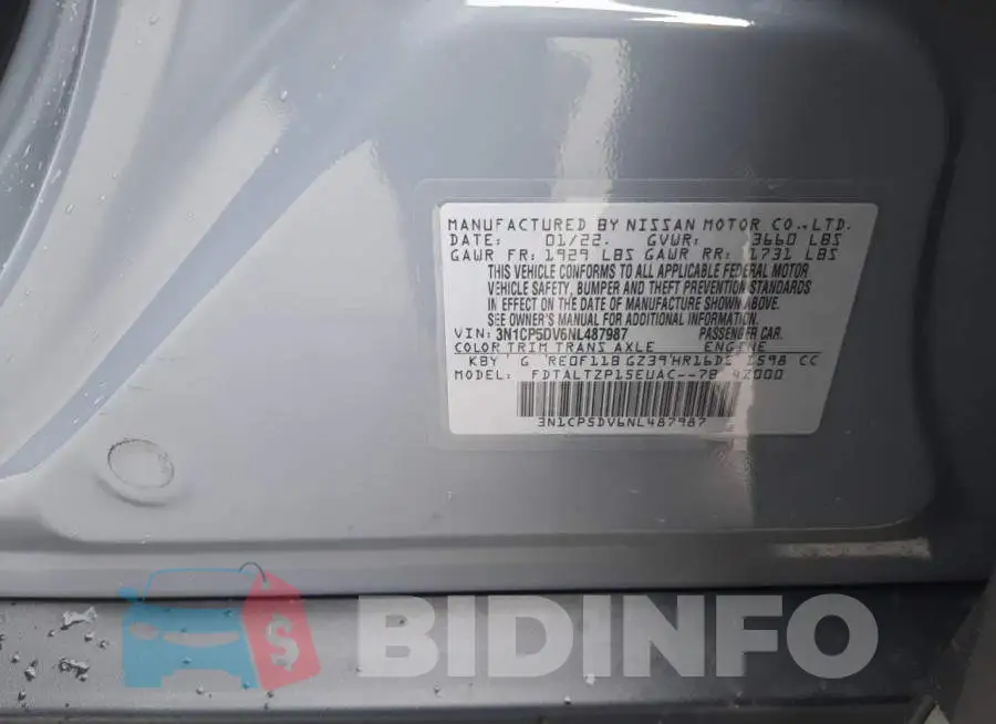 3N1CP5DV6NL487987 Photo# 13