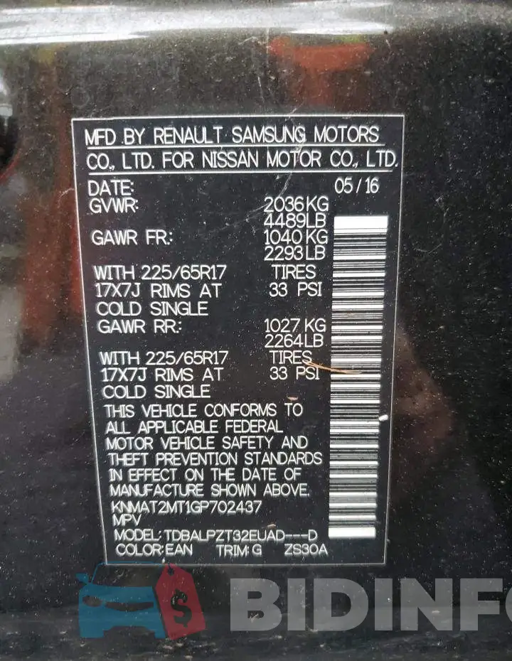 KNMAT2MT1GP702437 Photo# 13