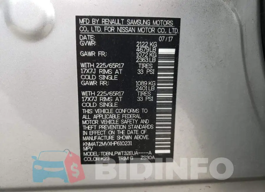 KNMAT2MVXHP610231 Photo# 13