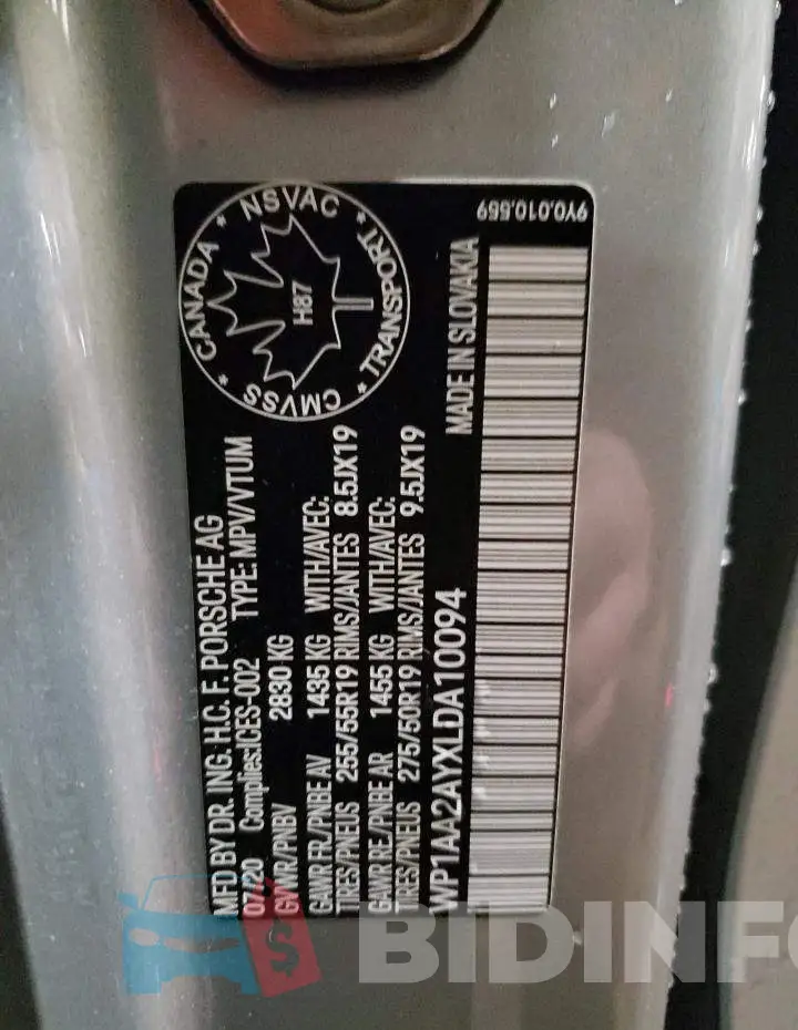 WP1AA2AYXLDA10094 Photo# 14