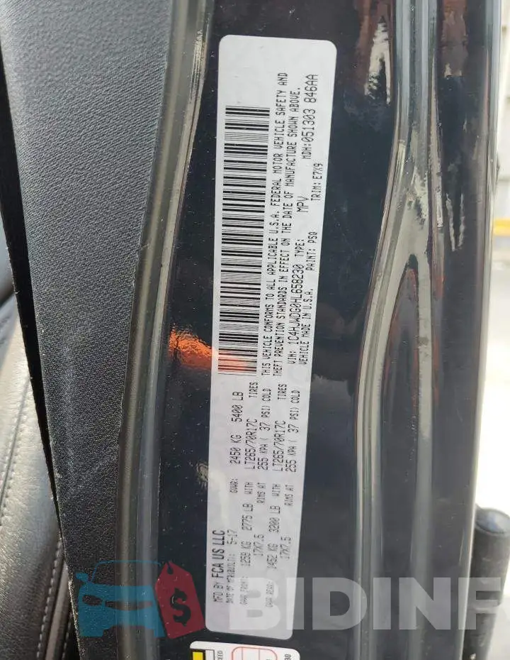 1C4HJWDG0HL658230 Photo# 13