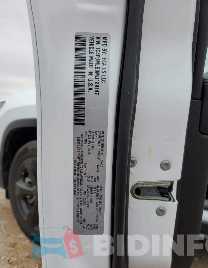 1C4PJMLB9MD189147 Photo# 13