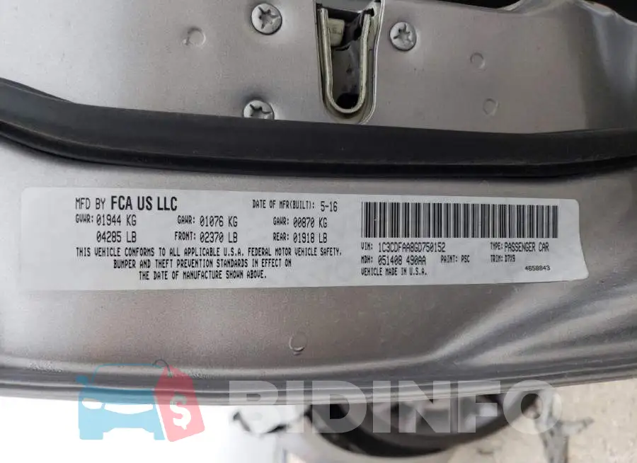 1C3CDFAA8GD750152 Photo# 12