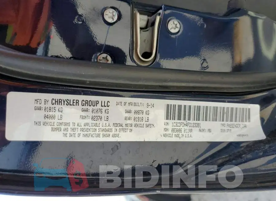 1C3CDFDH4FD123391 Photo# 13