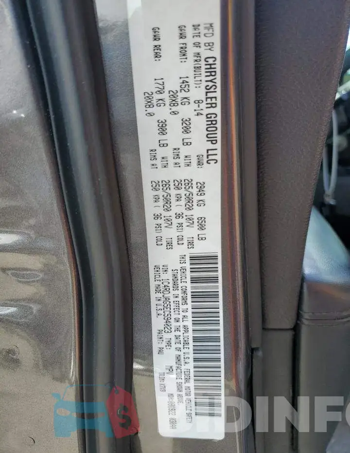 1C4RDJAG5EC594023 Photo# 13