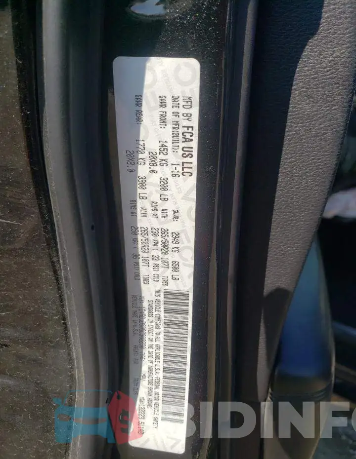 1C4RDJDG0GC302230 Photo# 13