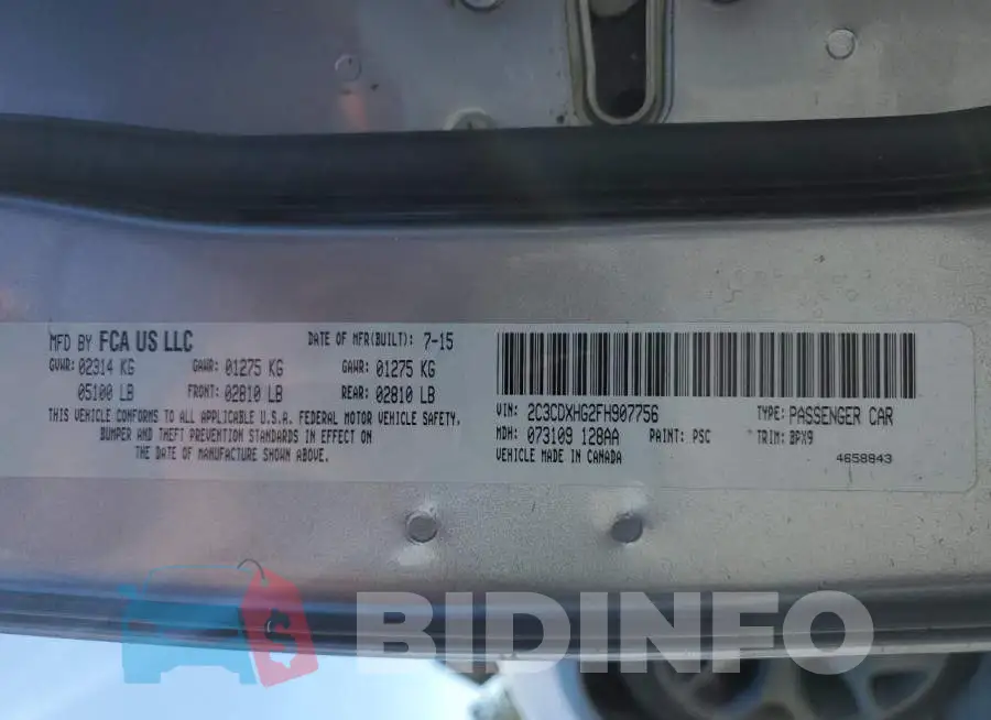 2C3CDXHG2FH907756 Photo# 12