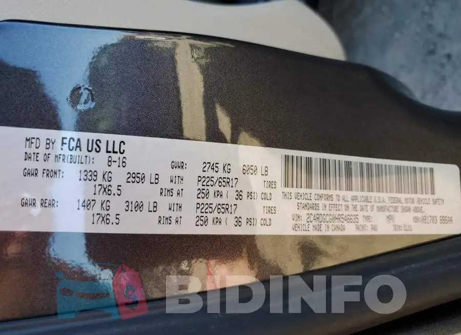 2C4RDGCG0HR546635 Photo# 10