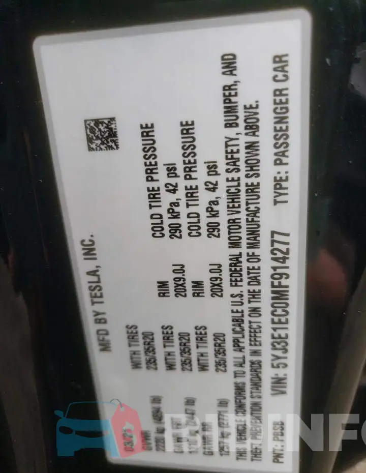5YJ3E1EC0MF914277 Photo# 12