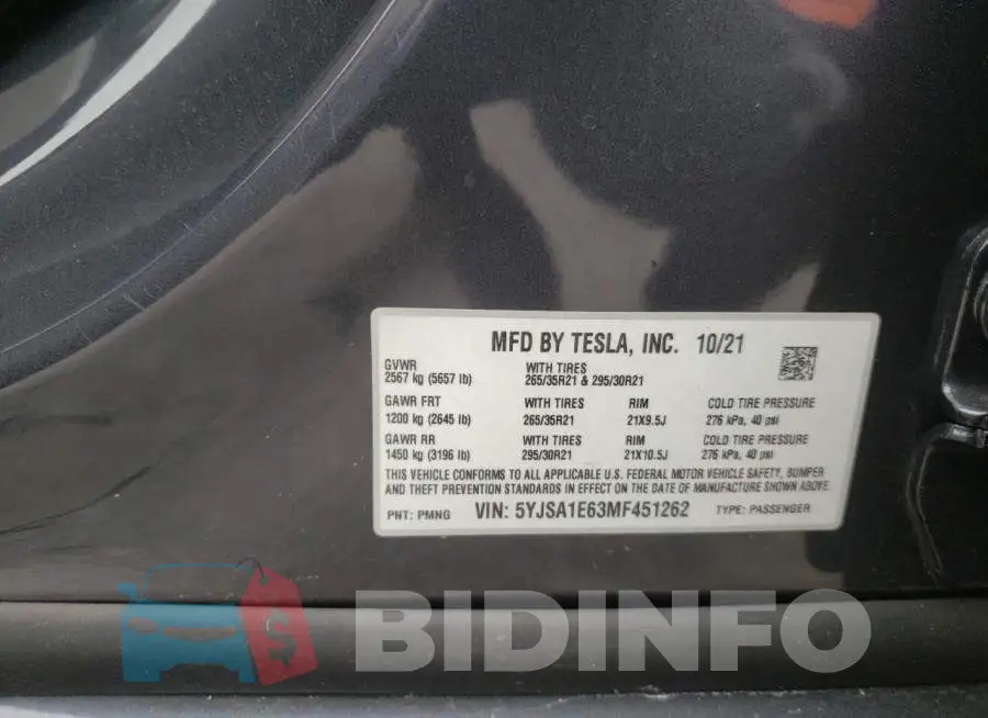 5YJSA1E63MF451262 Photo# 12
