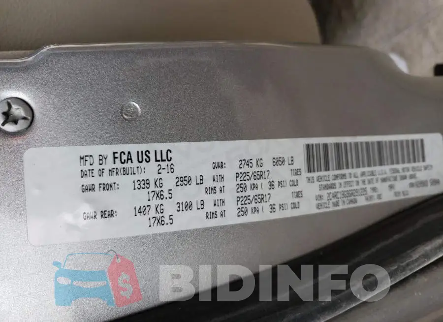 2C4RC1BG9GR291225 Photo# 13