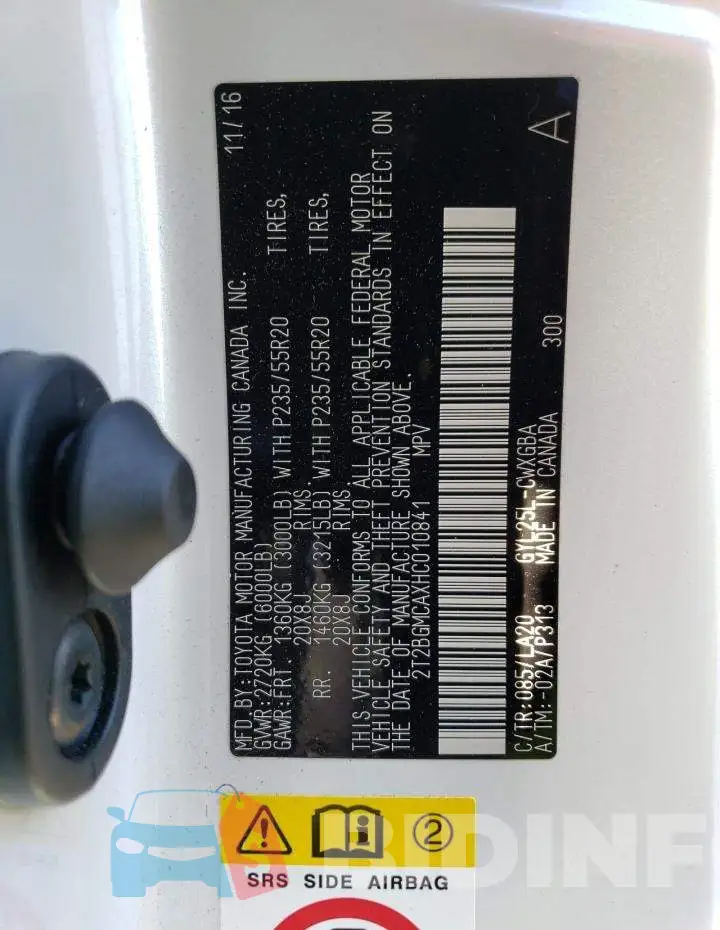 2T2BGMCAXHC010841 Photo# 14