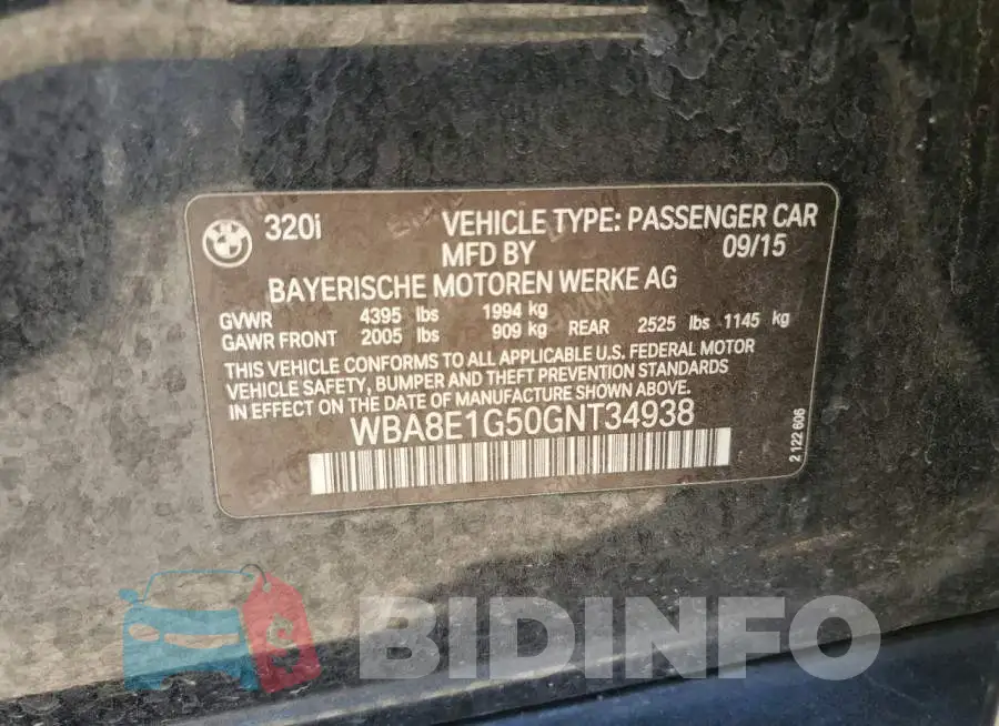 WBA8E1G50GNT34938 Photo# 13