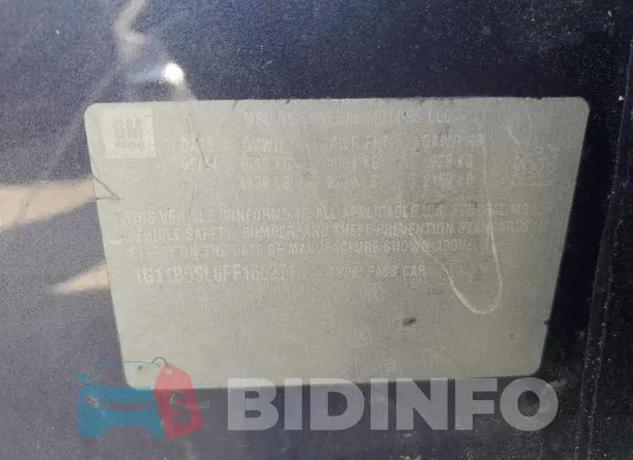 1G11B5SL0FF168271 Photo# 12