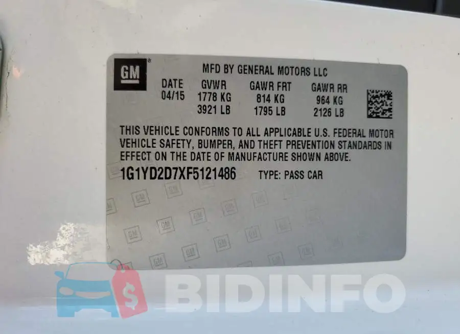 1G1YD2D7XF5121486 Photo# 12