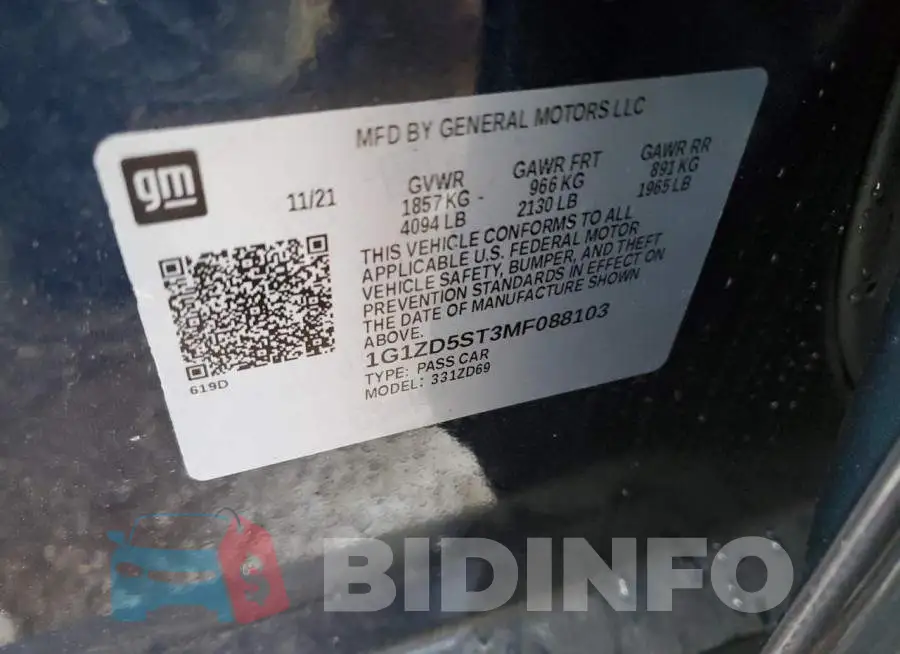 1G1ZD5ST3MF088103 Photo# 12