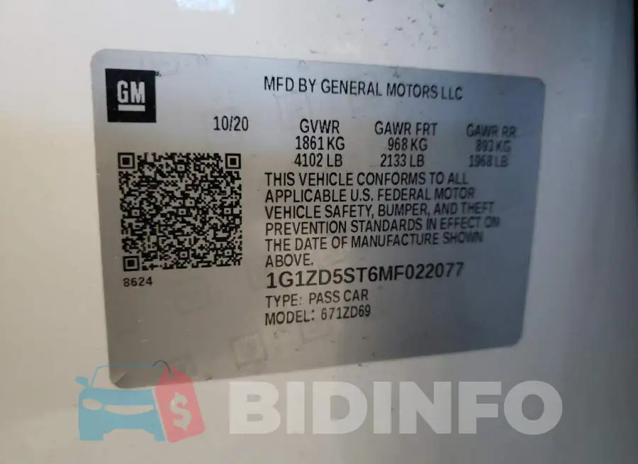1G1ZD5ST6MF022077 Photo# 13
