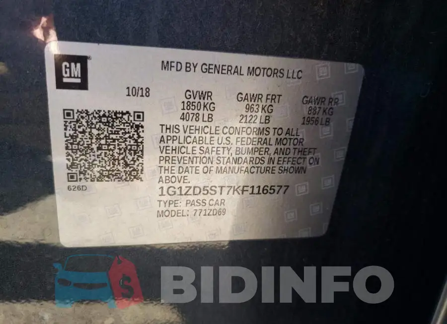 1G1ZD5ST7KF116577 Photo# 12