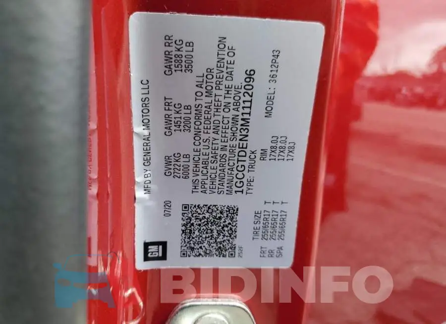 1GCGTDEN3M1112096 Photo# 12