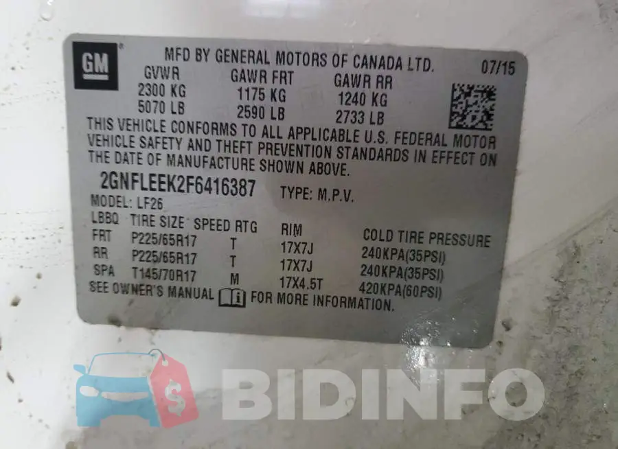 2GNFLEEK2F6416387 Photo# 13