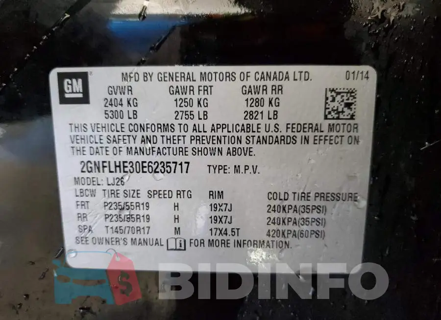 2GNFLHE30E6235717 Photo# 13