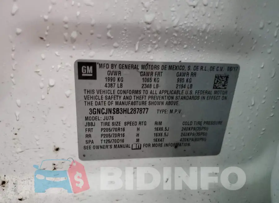 3GNCJNSB3HL287877 Photo# 14