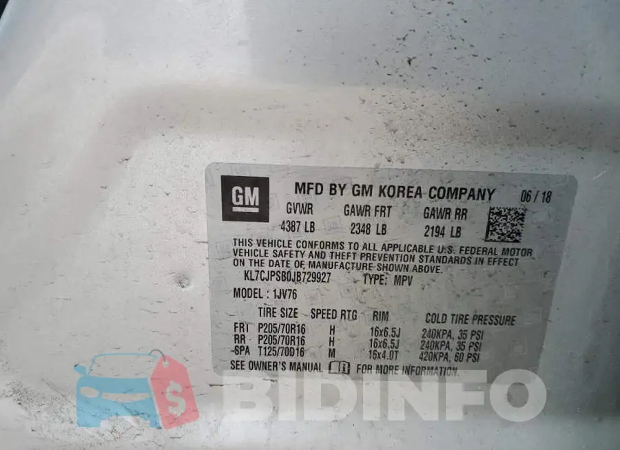 KL7CJPSB0JB729927 Photo# 14