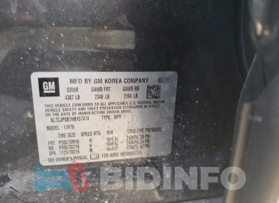 KL7CJPSB7HB157474 Photo# 10