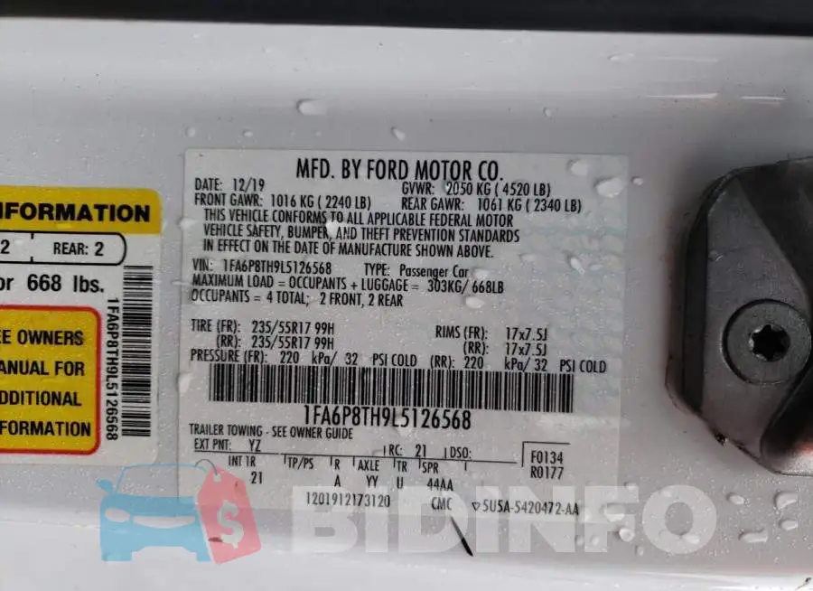 1FA6P8TH9L5126568 Photo# 12