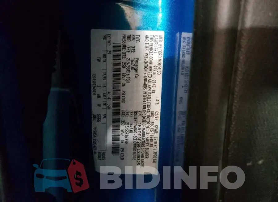 1FADP3F29FL239325 Photo# 12