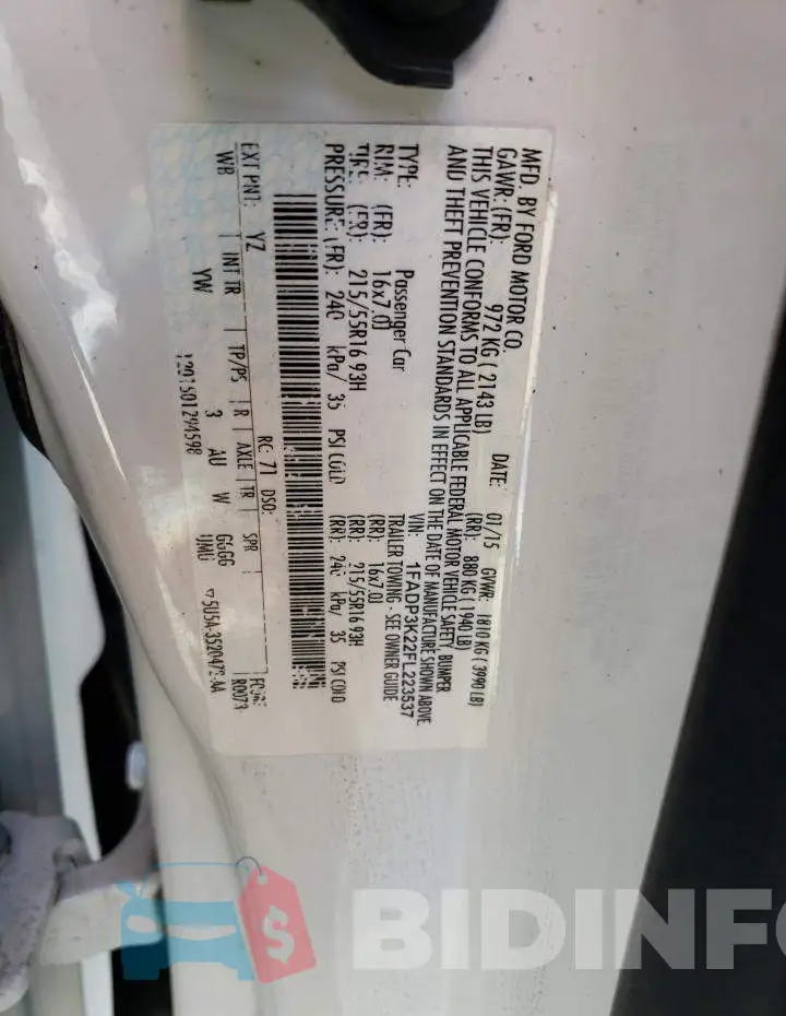 1FADP3K22FL223537 Photo# 12