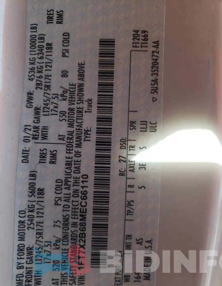 1FT7X2B68MEC66110 Photo# 12