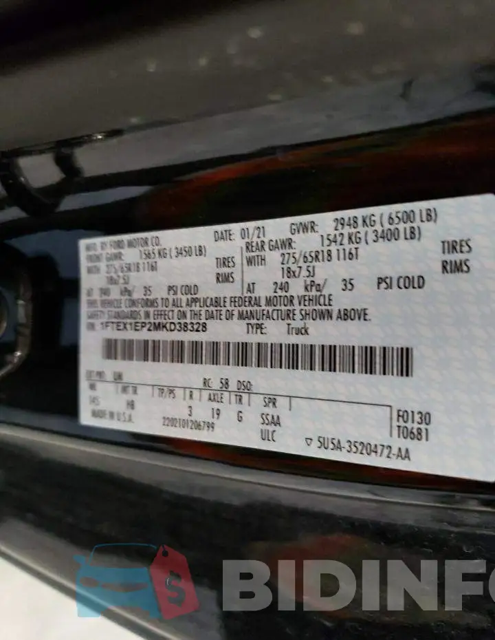 1FTEX1EP2MKD38328 Photo# 12