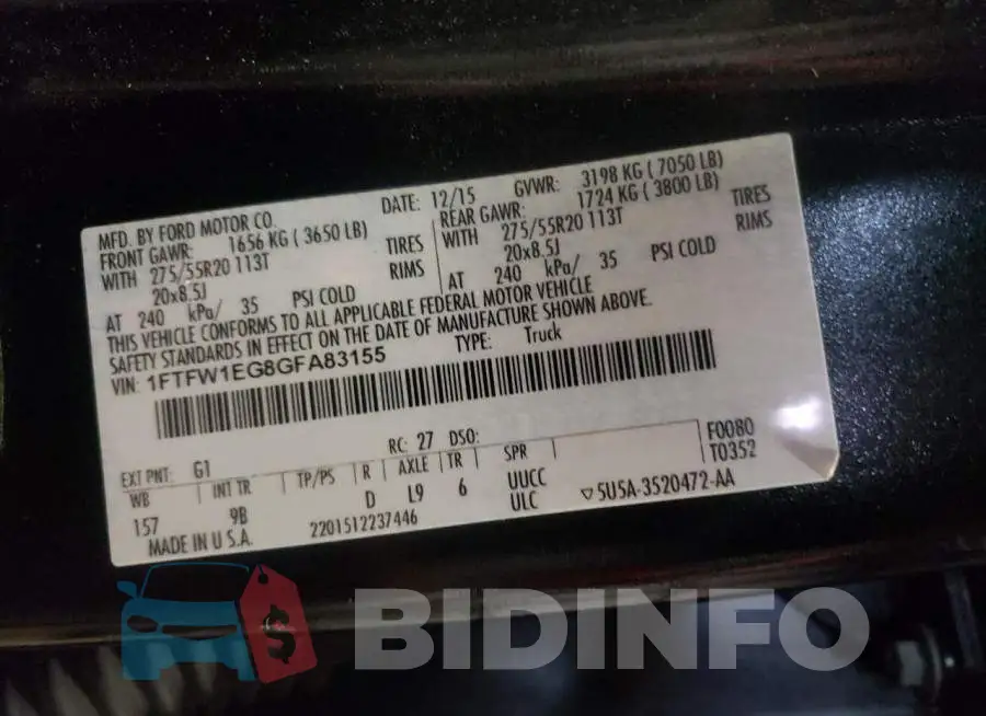 1FTFW1EG8GFA83155 Photo# 12