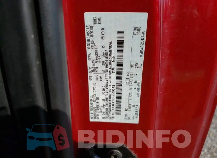 1FTFX1EF3FFC65672 Photo# 12