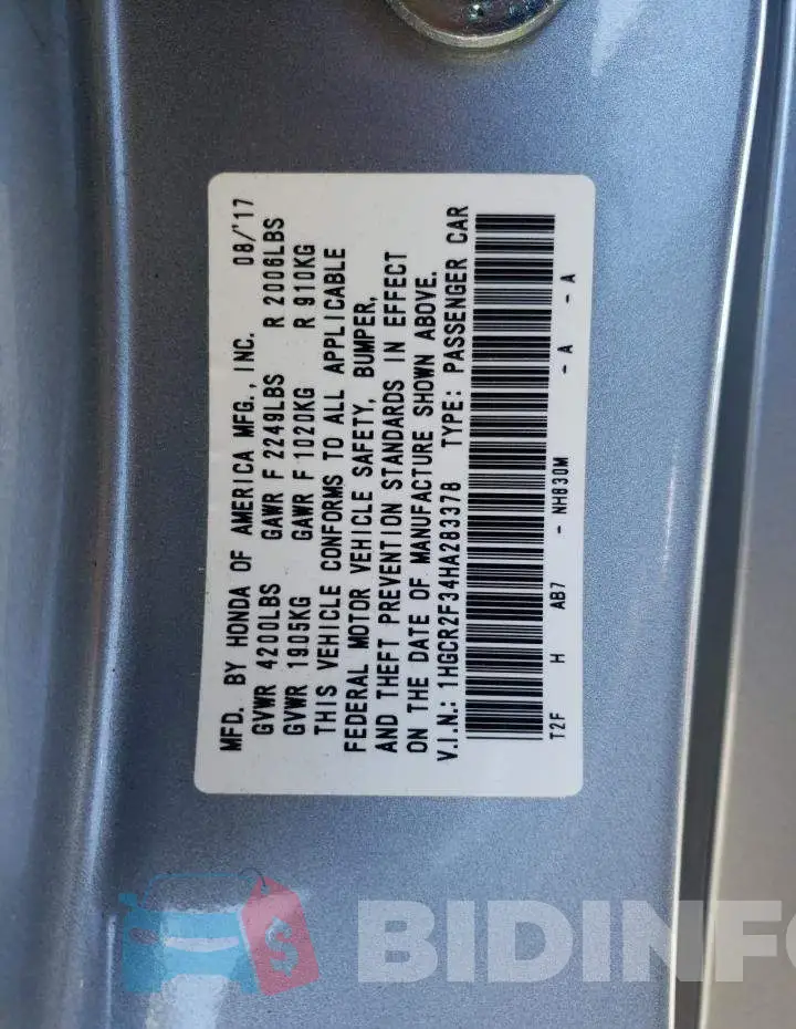 1HGCR2F34HA283378 Photo# 13