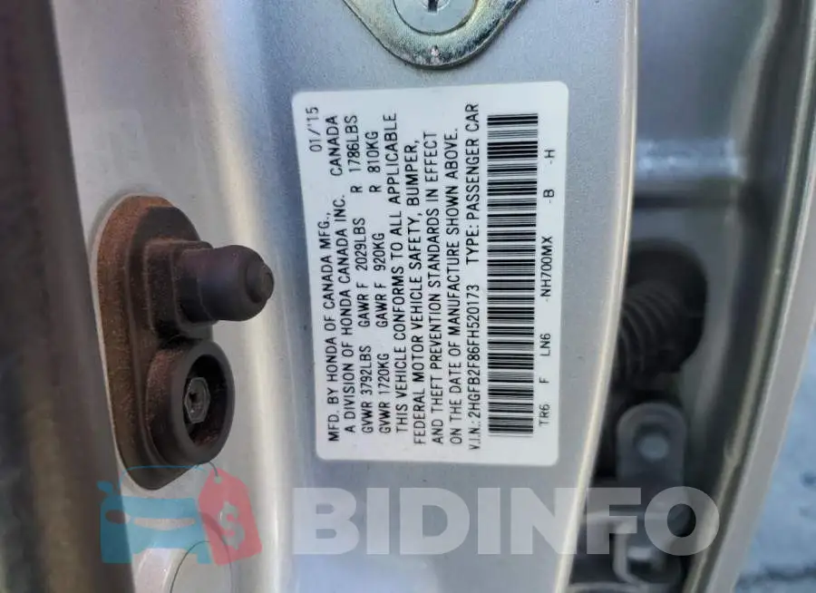 2HGFB2F86FH520173 Photo# 12