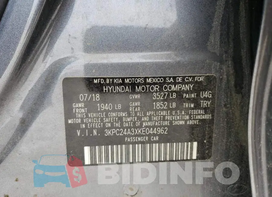 3KPC24A3XKE044962 Photo# 12