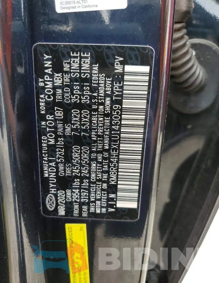 KM8R54HEXLU143059 Photo# 13