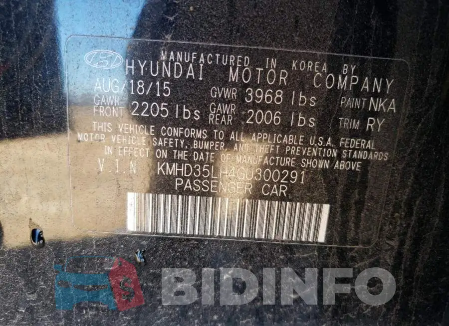 KMHD35LH4GU300291 Photo# 13