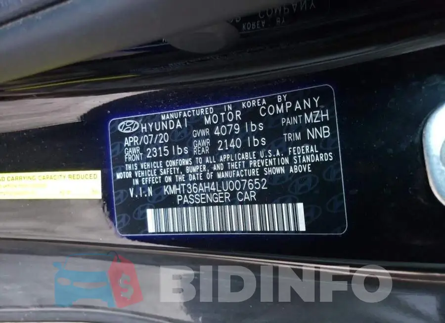 KMHT36AH4LU007652 Photo# 12