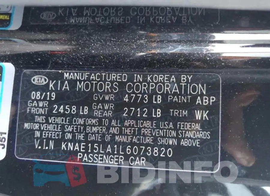 KNAE15LA1L6073820 Photo# 13