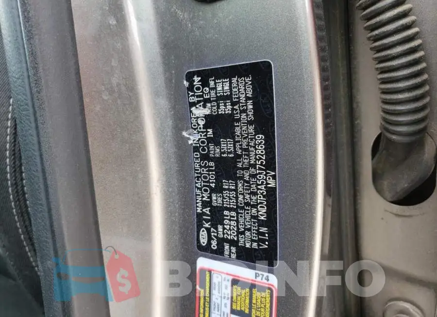 KNDJP3A59J7528639 Photo# 12