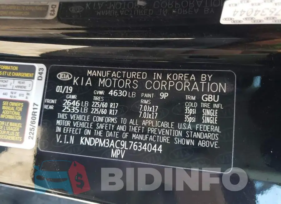 KNDPM3AC9L7634044 Photo# 13