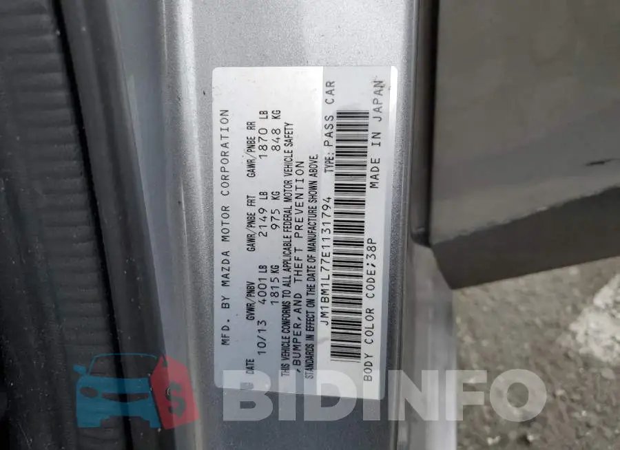 JM1BM1L77E1131794 Photo# 12