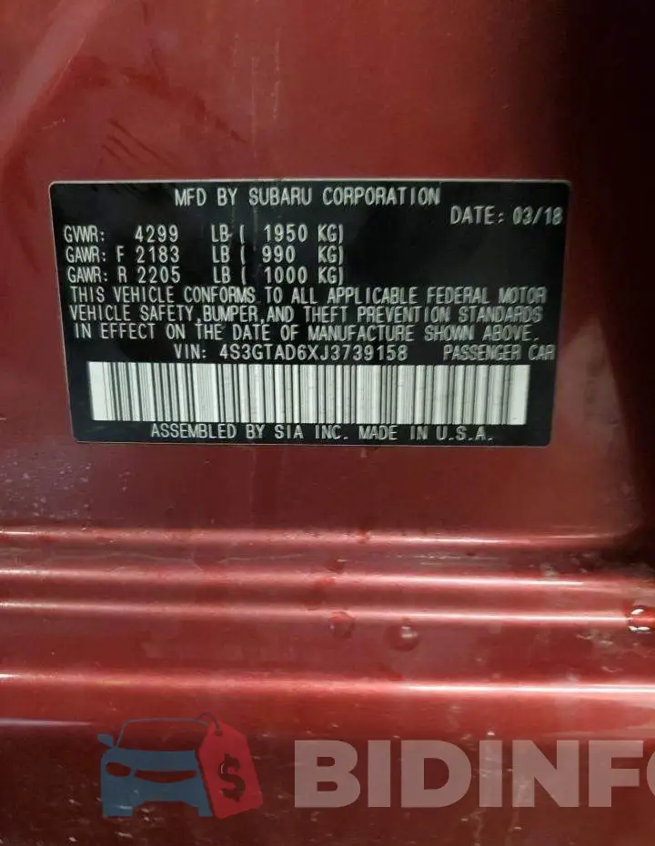 4S3GTAD6XJ3739158 Photo# 13
